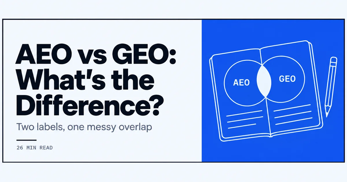 Line drawing of two overlapping circles labeled AEO and GEO on a notebook