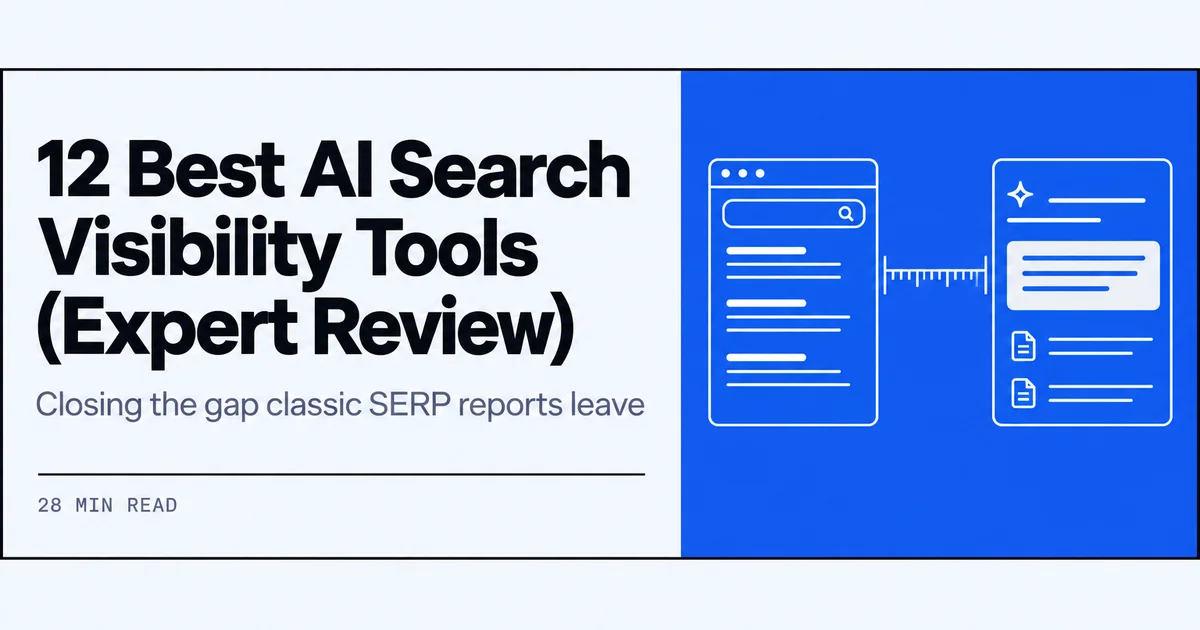 Line drawing comparing classic search results to a cited AI answer with a measured gap between them